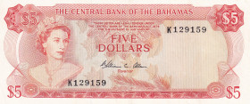 Bahamas, 5 Dollars, 1974, VF(+), p37b
Queen Elizabeth II. Potrait
Estimate: USD 25-50