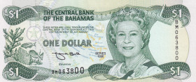 Bahamas, 1 Dollar, 1996, AUNC, p57a
Queen Elizabeth II. Potrait
Estimate: USD 15-30