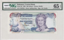 Bahamas, 100 Dollars, 1996, UNC, p62
PMG 65 EPQ, Queen Elizabeth II. Potrait
Estimate: USD 1000-2000