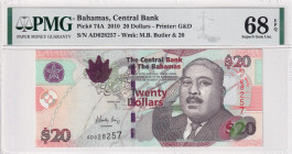 Bahamas, 20 Dollars, 2010, UNC, p74A
PMG 68 EPQ
Estimate: USD 60-120