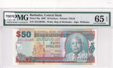 Barbados, 50 Dollars, 2007, UNC, p70a
PMG 65 EPQ
Estimate: USD 100-200