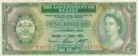 Belize, 1 Dollar, 1975, VF, p33b
Queen Elizabeth II. Potrait
Estimate: USD 50-100