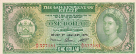 Belize, 1 Dollar, 1976, UNC, p33c
Light handling, Queen Elizabeth II. Potrait
Estimate: USD 200-400