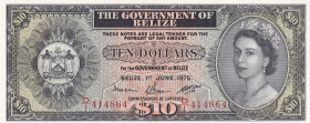 Belize, 10 Dollars, 1975, UNC, p36b
Queen Elizabeth II. Potrait
Estimate: USD 2250-4500