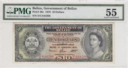 Belize, 10 Dollars, 1976, AUNC, p36c
PMG 55
Estimate: USD 350-700