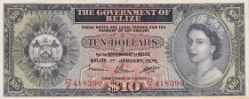 Belize, 10 Dollars, 1976, XF, p36c
Queen Elizabeth II. Potrait
Estimate: USD 750-1500
