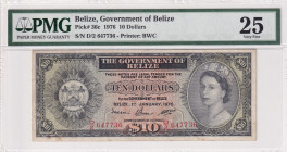 Belize, 10 Dollars, 1976, VF, p36c
PMG 25, Queen Elizabeth II. Potrait
Estimate: USD 400-800