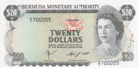 Bermuda, 20 Dollars, 1984, UNC, p31c
Queen Elizabeth II. Potrait
Estimate: USD 750-1500