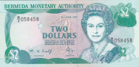 Bermuda, 2 Dollars, 1997, UNC, p40Ab
Queen Elizabeth II. Potrait
Estimate: USD 20-40