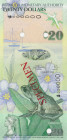 Bermuda, 20 Dollars, 2009, UNC, p60as, SPECIMEN
Estimate: USD 100-200