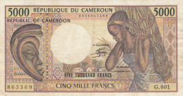 Cameroun, 5.000 Francs, 1984/1992, VF, 
Estimate: USD 25-50