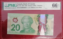 Canada, 20 Pounds, 2012, UNC, p71b
PMG 66 EPQ, Queen Elizabeth II. Potrait
Estimate: USD 35-70