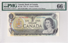 Canada, 1 Dollar, 1973, UNC, p85c
PMG 66 EPQ, Queen Elizabeth II. Potrait
Estimate: USD 75-150