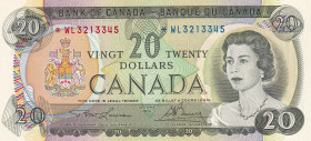 Canada, 20 Dollars, 1969, UNC, p89b
Estimate: USD 675-1350