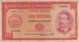 Cape Verde, 100 Escudos, 1958, FINE, p49a
Estimate: USD 40-80