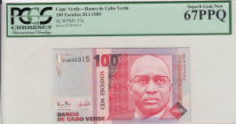 Cape Verde, 100 Escudos, 1989, UNC, p57a
PCGS 67 PPQ, High Condition
Estimate: USD 30-60