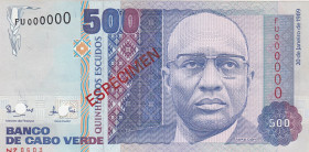 Cape Verde, 500 Escudos, 1989, UNC, p59s, SPECIMEN
Estimate: USD 20-40