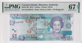 Cayman Islands, 1 Dollar, 2018, UNC, p38f
PMG 67 EPQ, High Condition, Commemorative, Queen Elizabeth II. Potrait
Estimate: USD 25-50