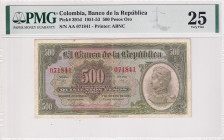 Colombia, 500 Pesos Oro, 1951, VF, p391d
PMG 25
Estimate: USD 125-250