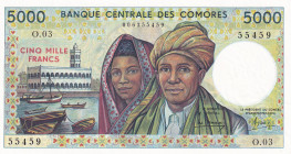 Comoros, 5.000 Francs, 1984, UNC, p12a
Estimate: USD 75-150