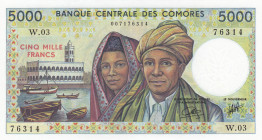 Comoros, 5.000 Francs, 1984, UNC, p12b
Estimate: USD 75-150