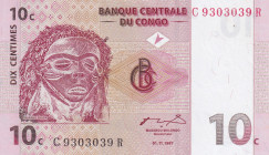 Congo Democratic Republic, 10 Centimes, 1997, UNC, p82
Full Radar
Estimate: USD 25-50