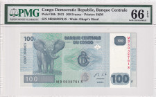 Congo Democratic Republic, 100 Francs, 2013, UNC, p98b
PMG 66 EPQ
Estimate: USD 25-50