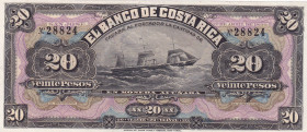 Costa Rica, 20 Pesos, 1899, UNC, pS165r, REMAINDER
As usual, the hole has been filled.
Estimate: USD 50-100