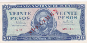 Cuba, 20 Pesos, 1965, UNC, p97c
Estimate: USD 60-120