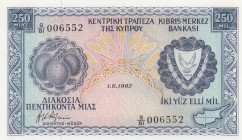 Cyprus, 250 Mils, 1982, UNC, p41c
Estimate: USD 25-50