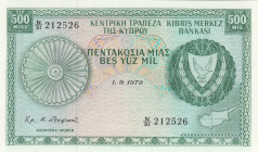 Cyprus, 500 Mils, 1979, UNC, p42c
Estimate: USD 50-100
