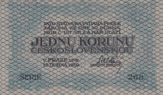 Czechoslovakia, 1 Koruna, 1919, AUNC(-), p6a
Estimate: USD 20-40