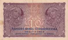 Czechoslovakia, 10 Korun, 1927, XF(-), p20a
Estimate: USD 20-40