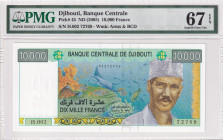 Djibouti, 10.000 Francs, 2005, UNC, p45
PMG 67 EPQ, High condition 
Estimate: USD 125-250