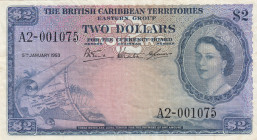 East Caribbean States, 2 Dollars, 1953, VF, p8a
Estimate: USD 200-400