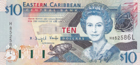 East Caribbean States, 10 Dollars, 2003, UNC, p43l
Queen Elizabeth II. Potrait
Estimate: USD 20-40