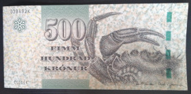 Faeroe Islands, 500 Kronur, 2011, UNC, p32
Estimate: USD 100-200