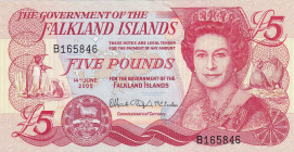 Falkland Islands, 5 Dollars, 2005, UNC, p17a
Queen Elizabeth II. Potrait
Estimate: USD 15-30