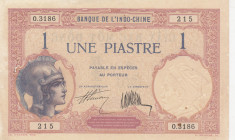 French Indo-China, 1 Piastre, 1927/1931, UNC(-), p48b
There are punch holes and stains
Estimate: USD 30-60