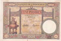 French Indo-China, 100 Piastres, 1936, VF(+), p51d
There are pinholes and spots.
Estimate: USD 150-300