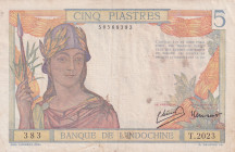 French Indo-China, 5 Piastres, 1936/1939, VF(+), p55d
Stained
Estimate: USD 20-40