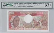 Gabon, 500 Francs, 1978, UNC, p2b
PMG 67 EPQ, High condition 
Estimate: USD 75-150