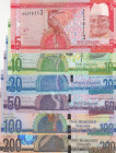 Gambia, 5-10-20-50-100-200 Dalasis, 2015, UNC, p31-p36, (Total 6 banknotes)
Estimate: USD 25-50