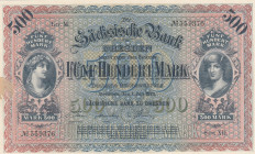 Germany, 500 Mark, 1922, UNC, pS954
Paper stuck to left middle border
Estimate: USD 50-100