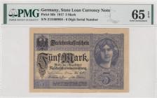 Germany, 5 Mark, 1917, UNC, p56b
PMG 65 EPQ
Estimate: USD 30-60