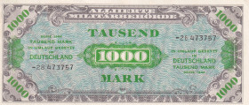 Germany, 1.000 Mark, 1944, UNC(-), p198
Millitary banknote
Estimate: USD 100-200