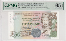 Guernsey, 50 Pounds, 1994, UNC, p59
PMG 65 EPQ, Queen Elizabeth II. Potrait
Estimate: USD 100-200