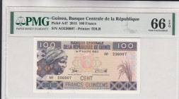 Guinea, 100 Francs, 2015, UNC, pA47
PMG 66 EPQ
Estimate: USD 25-50