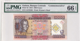 Guinea, 1.000 Francs, 2010, UNC, p43
PMG 66 EPQ, Commemorative banknot
Estimate: USD 25-50