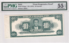 Haiti, 10 Gourdes, 1979, AUNC, p242pp1, PROOF
Front Progressive Proof, PMG 55 EPQ
Estimate: USD 100-200
